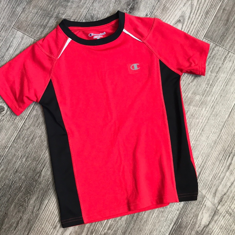 Boys red champion shirt